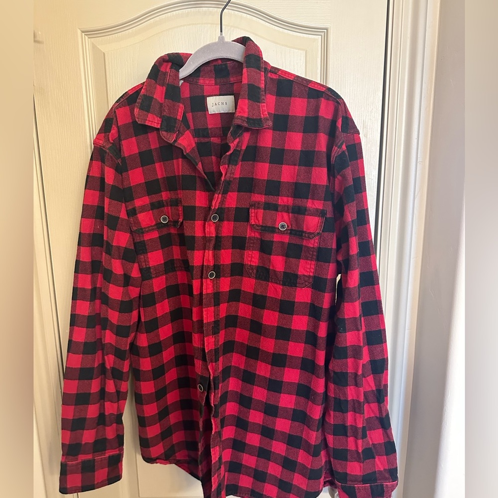 Jachs brand buffalo check flannel.  XLT